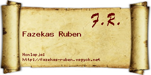 Fazekas Ruben névjegykártya